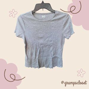 SO Baby Crop Tee Grey